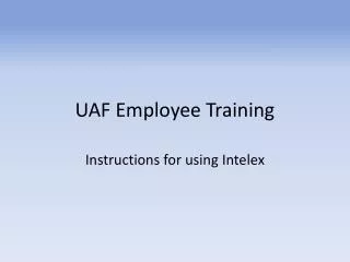 UAF Employee Training