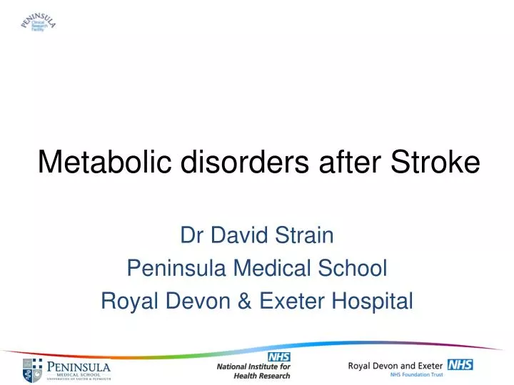 metabolic disorders after stroke