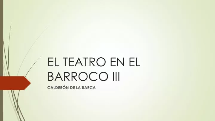 el teatro en el barroco iii