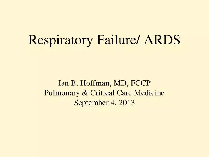 respiratory failure ards