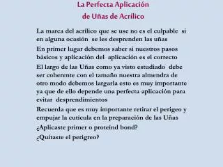 la perfecta aplicaci n de u as de acr lico