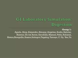 gi laboratory simulation digestion