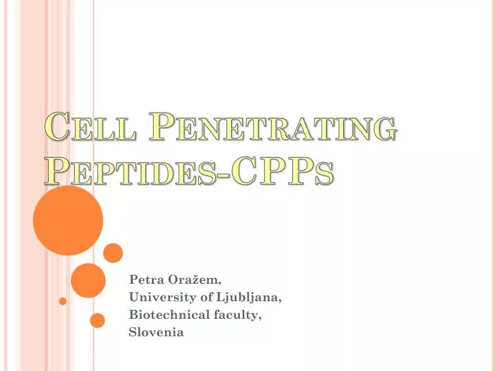 cell penetrating peptides cpps