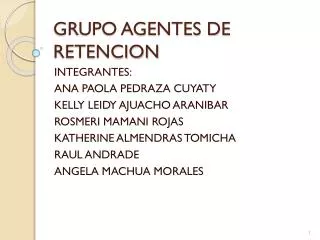 grupo agentes de retencion