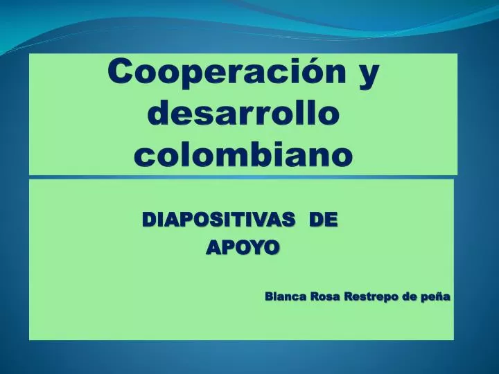 cooperaci n y desarrollo colombiano