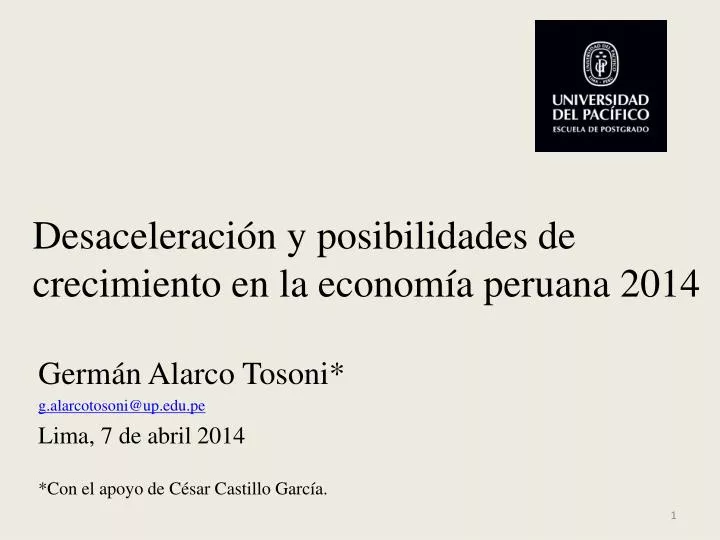 desaceleraci n y posibilidades de crecimiento en la econom a peruana 2014