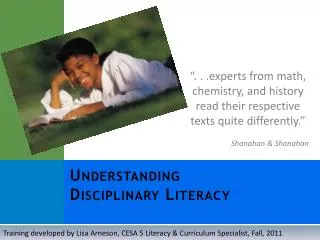Understanding Disciplinary Literacy