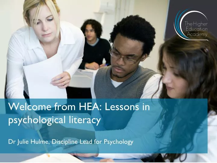 welcome from hea lessons in psychological literacy