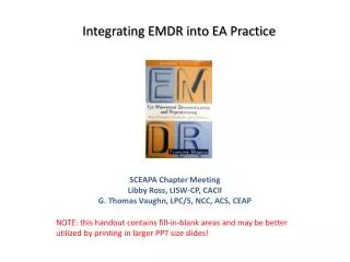 Integrating EMDR into EA Practice