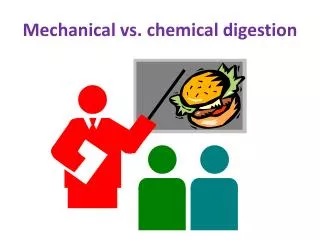 Mechanical vs. chemical digestion