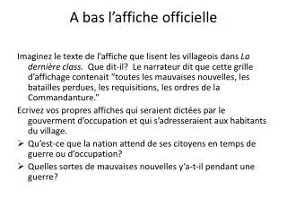 a bas l affiche officielle
