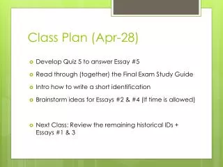 Class Plan (Apr-28)