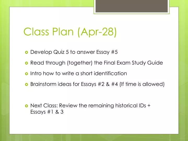 class plan apr 28