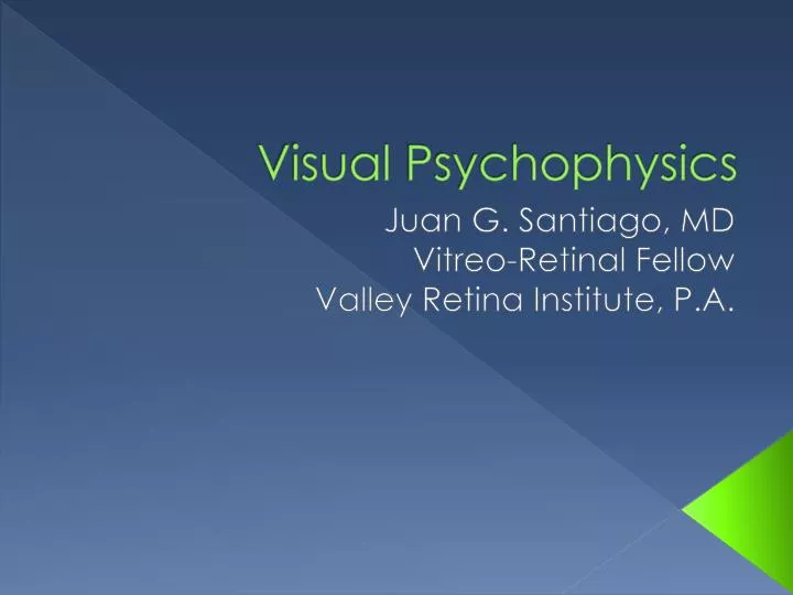 visual psychophysics