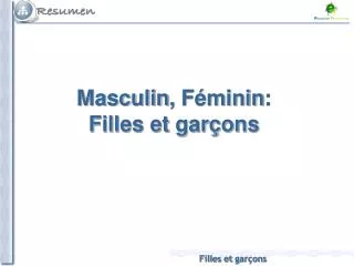 masculin f minin filles et gar ons