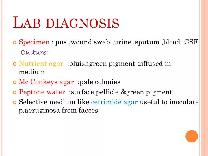 lab diagnosis