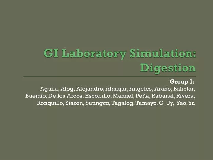 gi laboratory simulation digestion