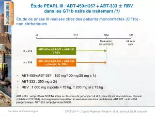 tude pearl iii abt 450 r 267 abt 333 rbv dans les gt1b na fs de traitement 1