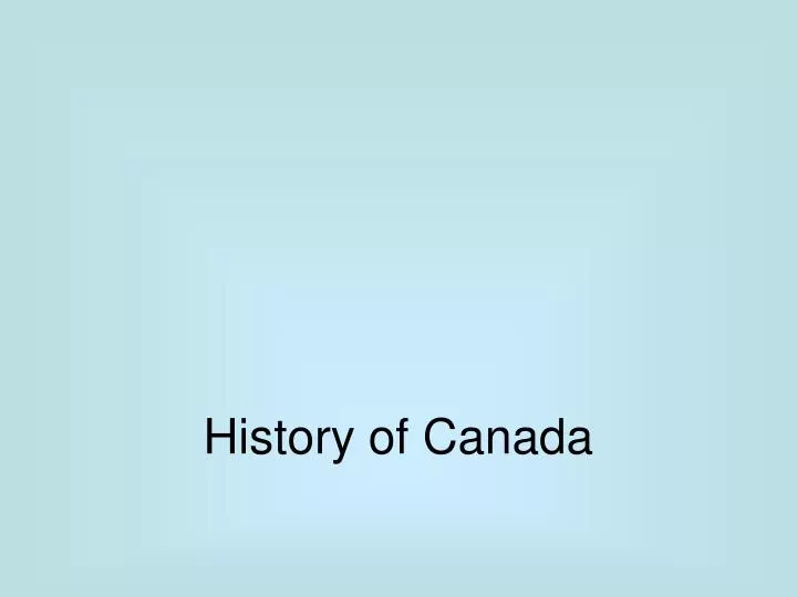 history of canada