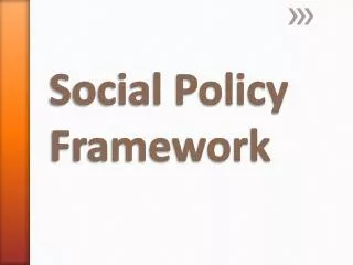 Social Policy Framework