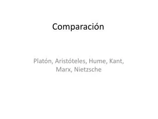 comparaci n