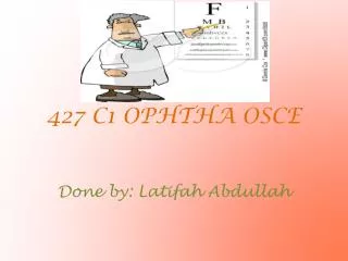 427 C1 OPHTHA OSCE