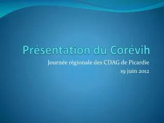 pr sentation du cor vih