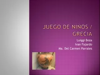 juego de ni os grecia