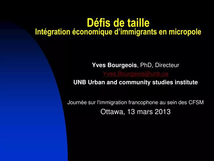 d fis de taille int gration conomique d immigrants en micropole