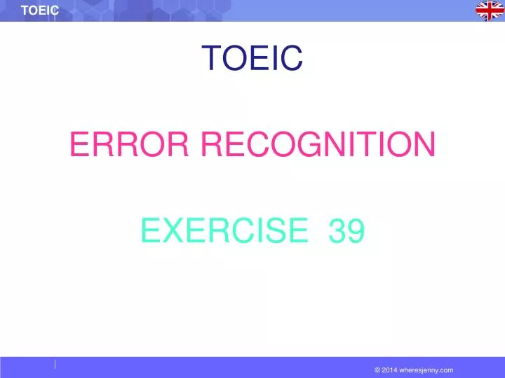 toeic error recognition exercise 39