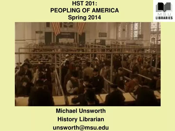 hst 201 peopling of america spring 2014