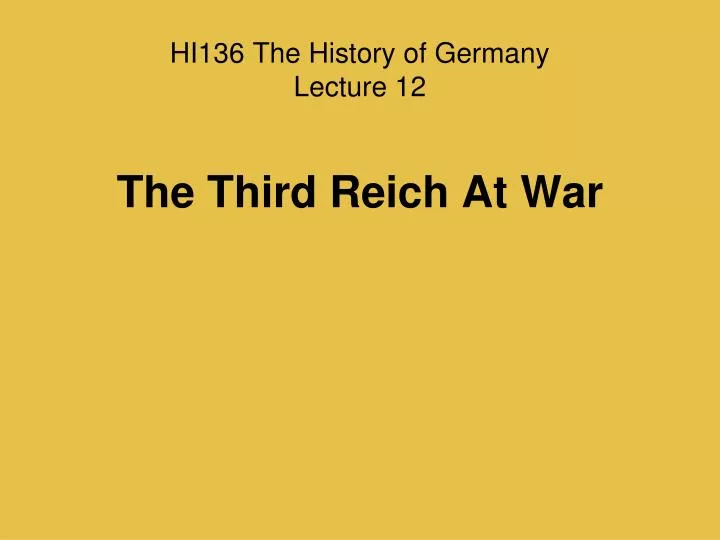 hi136 the history of germany lecture 12