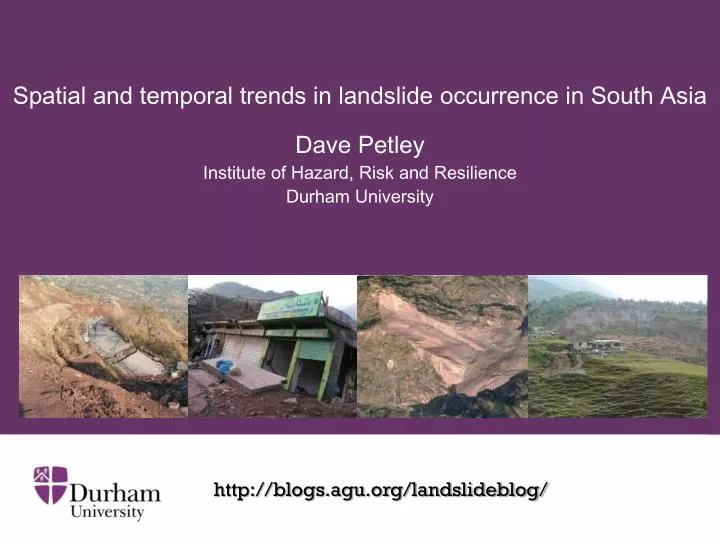 spatial and temporal trends in landslide occurrence in south asia
