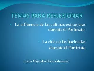 temas para reflexionar