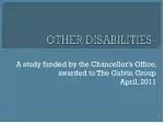 OTHER DISABILITIES - slide 1