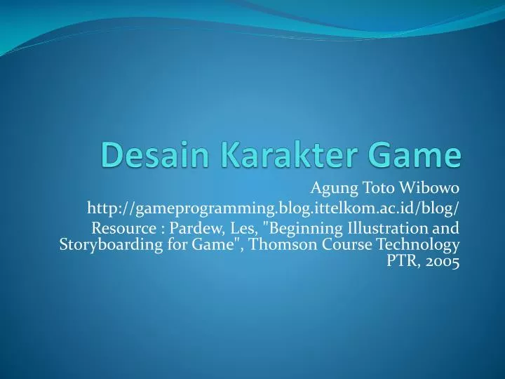 desain karakter game