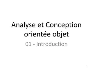 analyse et conception orient e objet