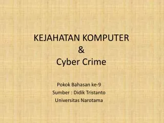 kejahatan komputer cyber crime