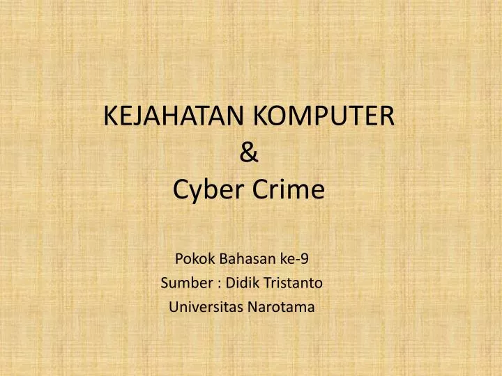 kejahatan komputer cyber crime