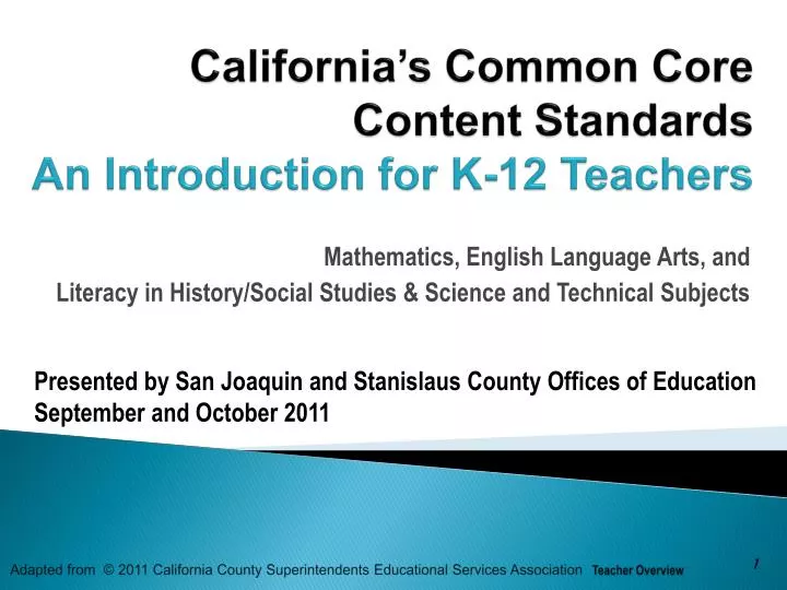 california s common core content standards an introduction for k 12 teachers
