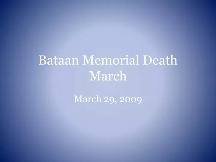 bataan memorial death march