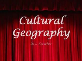 Cultural Geography