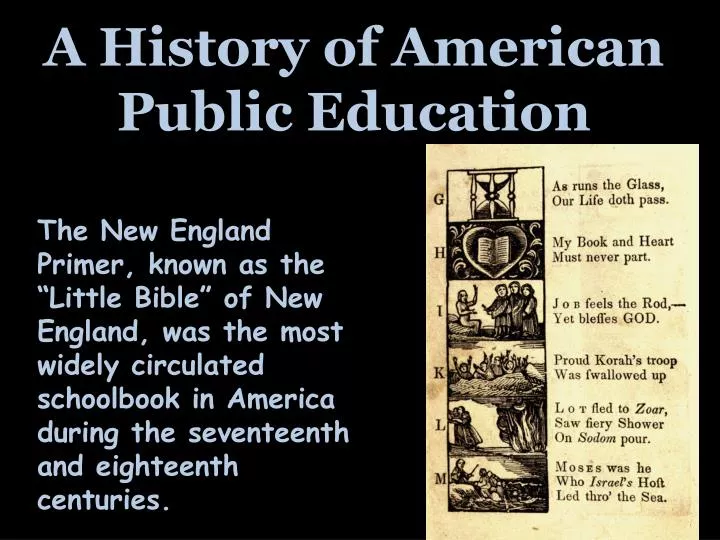 a history of american public education