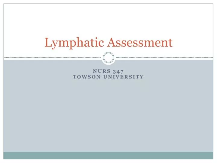 lymphatic assessment