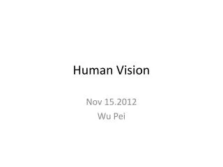 Human Vision
