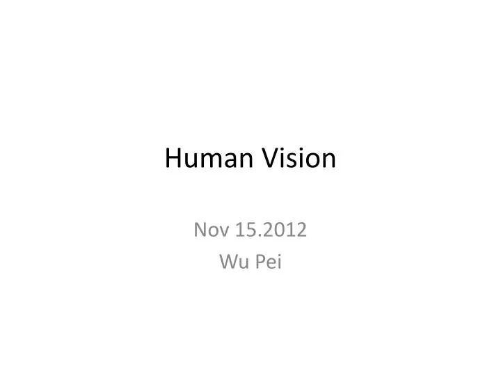 human vision