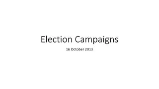 Election Campaigns