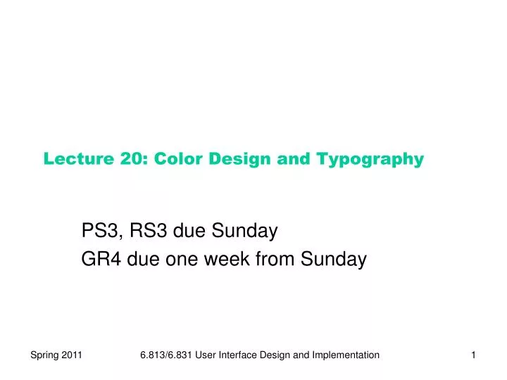 lecture 20 color design and typography
