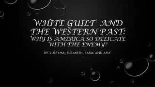 White Guilt and the western past: Why is America so delicate with the enemy?