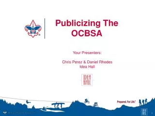 Publicizing The OCBSA